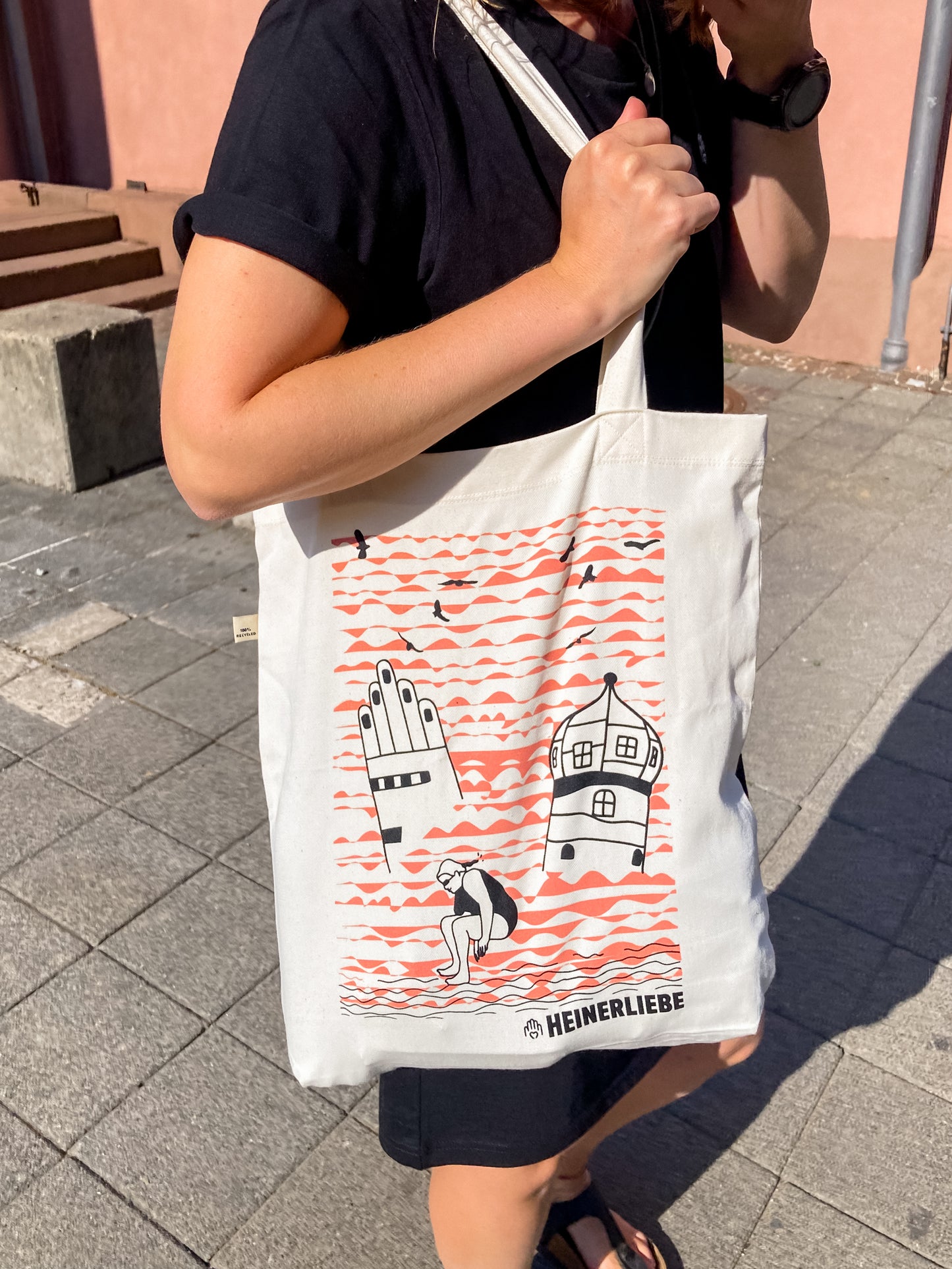 Hundertwasser Baumwolltasche (Beige)