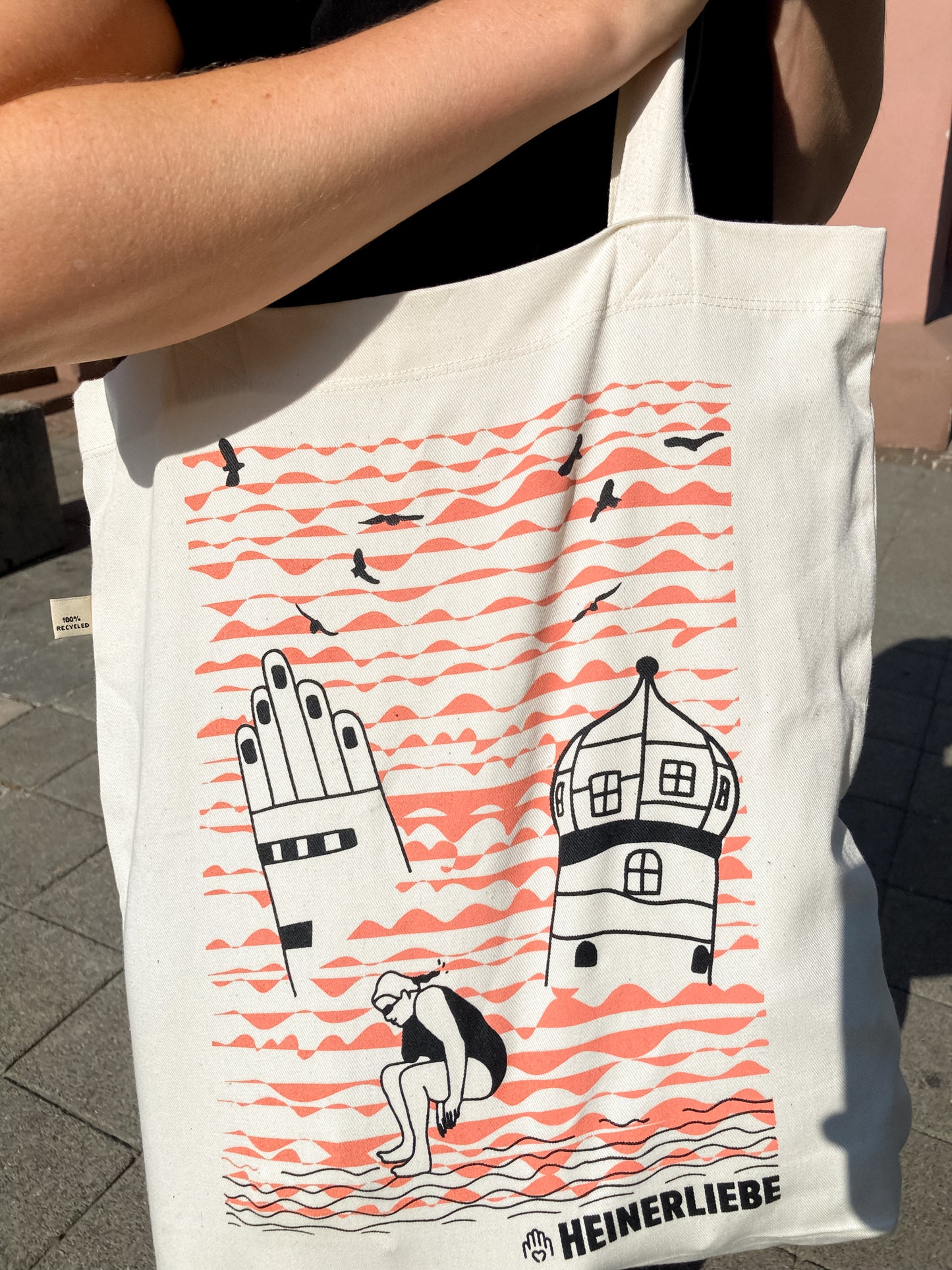Hundertwasser Baumwolltasche (Beige)
